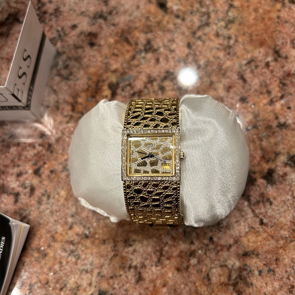 Guess Gold tone Croco Watch